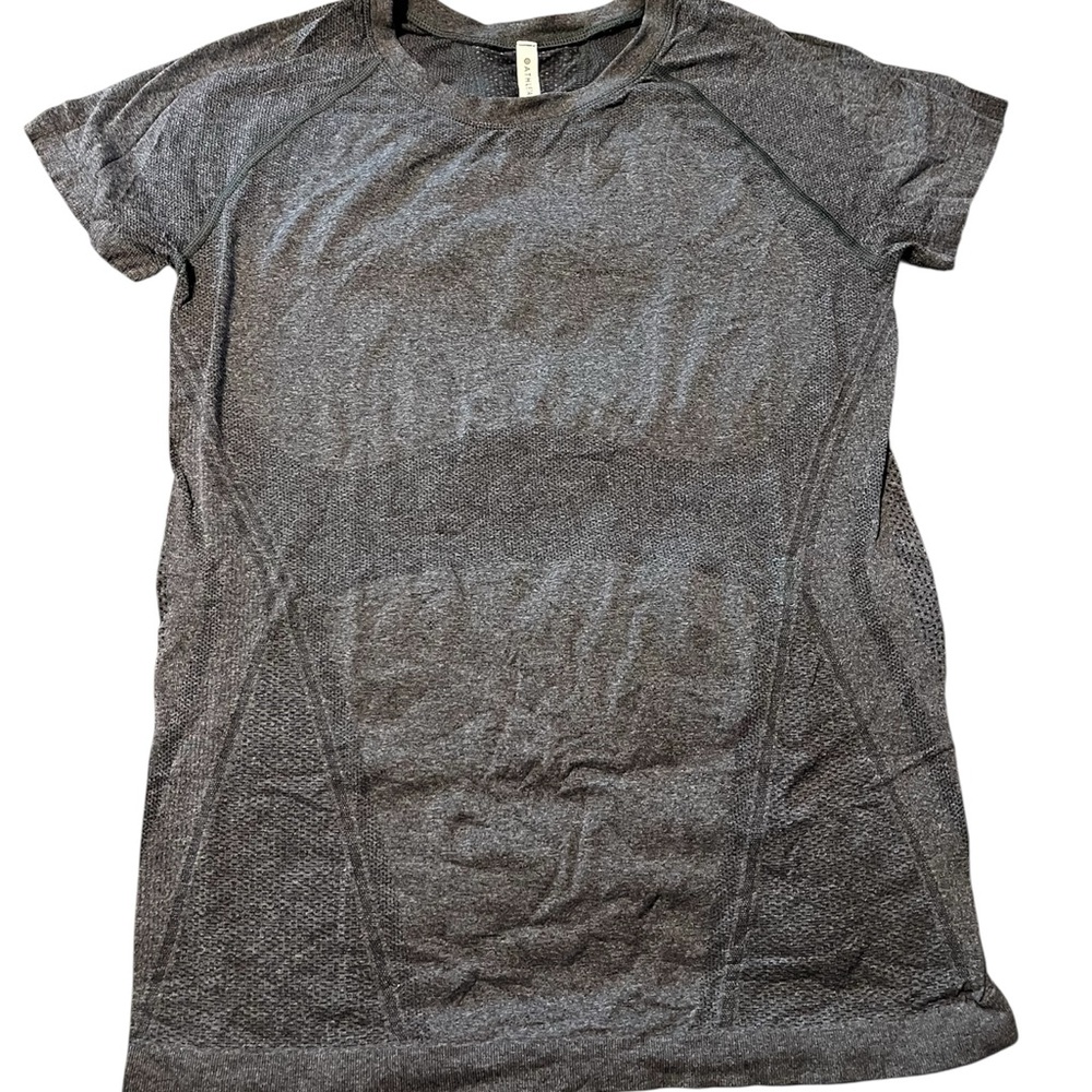 Athleta Momentum Seamless Heather Gray Tee - Picture 2 of 6